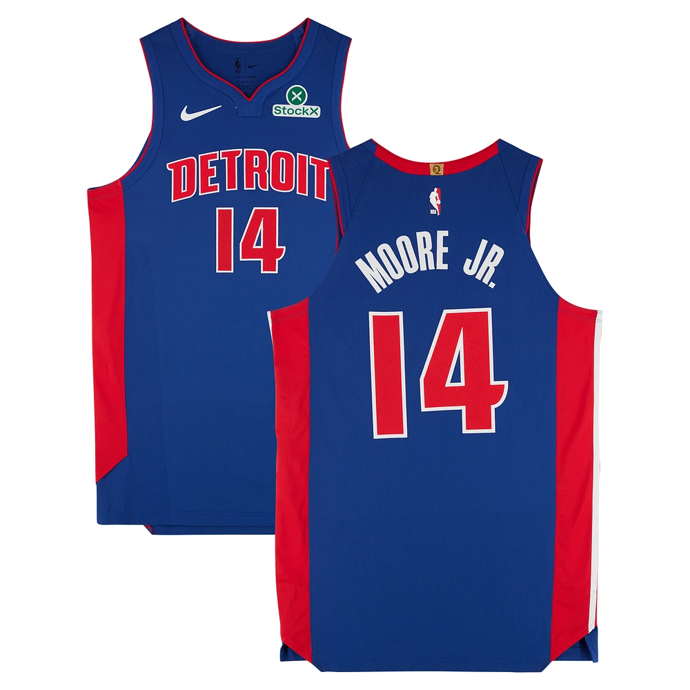 Wendell Moore Jr. Detroit Pistons Player-Issued #14 Nike Jersey from the 2024-25 NBA Season