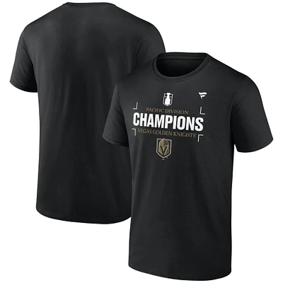 Men's Fanatics  Black Vegas Golden Knights 2025 Pacific Division Champions T-Shirt