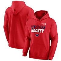 Men's Fanatics Red Washington Capitals 2025 Stanley Cup Playoffs Breakout Fleece Pullover Hoodie