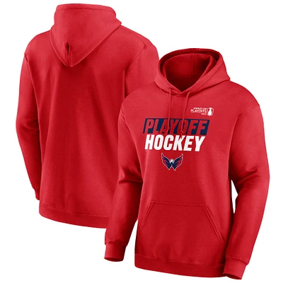 Men's Fanatics Red Washington Capitals 2025 Stanley Cup Playoffs Breakout Fleece Pullover Hoodie