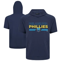 Men's Levelwear Navy Philadelphia Phillies City Connect Phase No Hitter Short Sleeve Pullover Hoodie