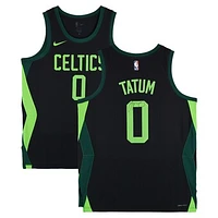 Jayson Tatum Boston Celtics Autographed Black Nike 2024-25 City Edition Swingman Jersey