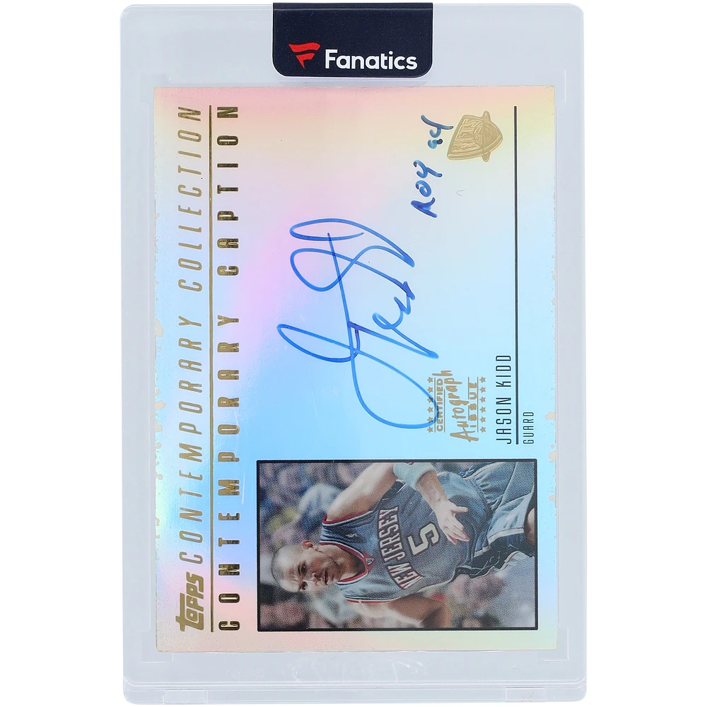 Jason Kidd New Jersey Nets Autographed 2003-04 Topps Contemporary Collection Contemporary Caption Autograph #CC-JK Card with "ROY 94" Inscription