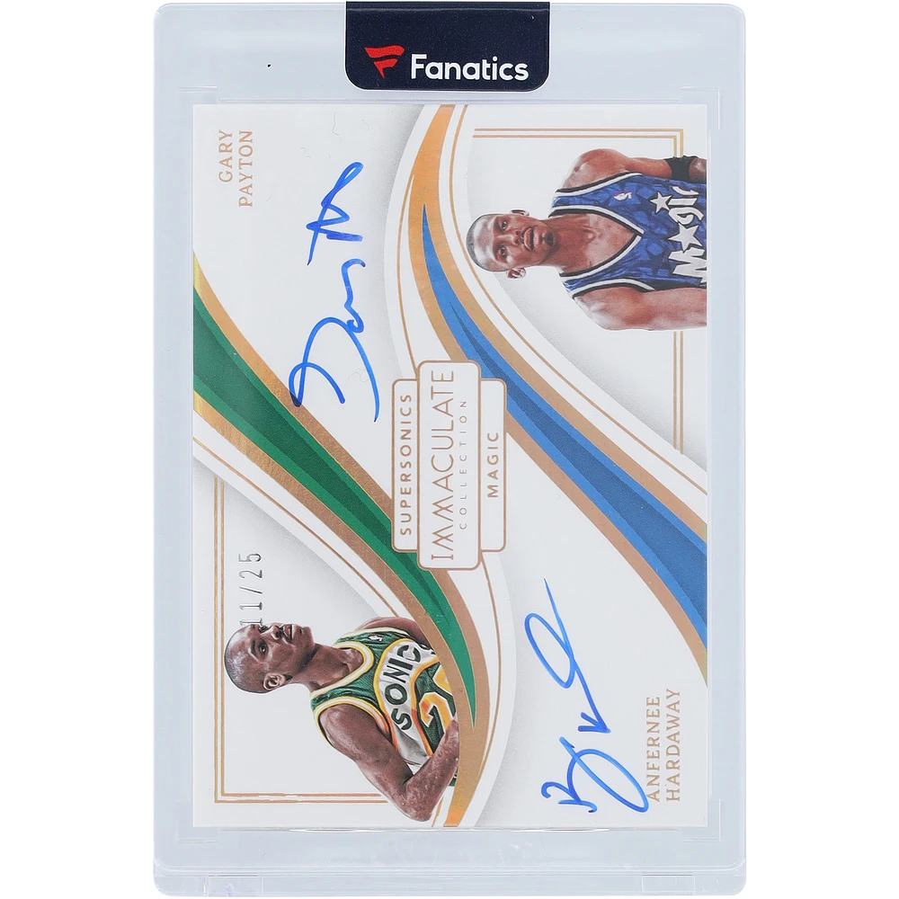 Gary Payton and Penny Hardaway Autographed 2022-23 Panini Immaculate Collection Dual Auto #DA-GAA #11/25 Card