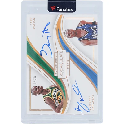 Gary Payton and Penny Hardaway Autographed 2022-23 Panini Immaculate Collection Dual Auto #DA-GAA #11/25 Card