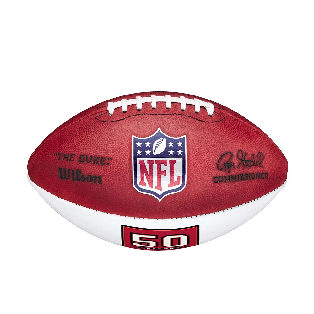 Tampa Bay Buccaneers Wilson 50th Season Logo White Panel Football