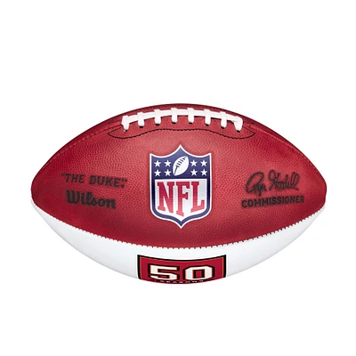 Tampa Bay Buccaneers Wilson 50th Season Logo White Panel Football