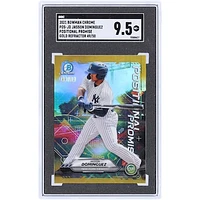 Jasson Dominguez New York Yankees 2021 Bowman Chrome Gold Refractor #POS-JD #49/50 SGC Authenticated 9.5 Card