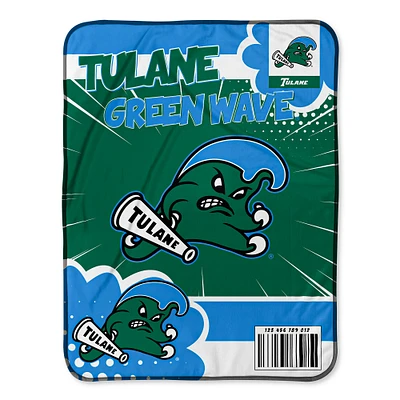 Chad & Jake Tulane Green Wave 30" x 40" Comic Theme Baby Blanket