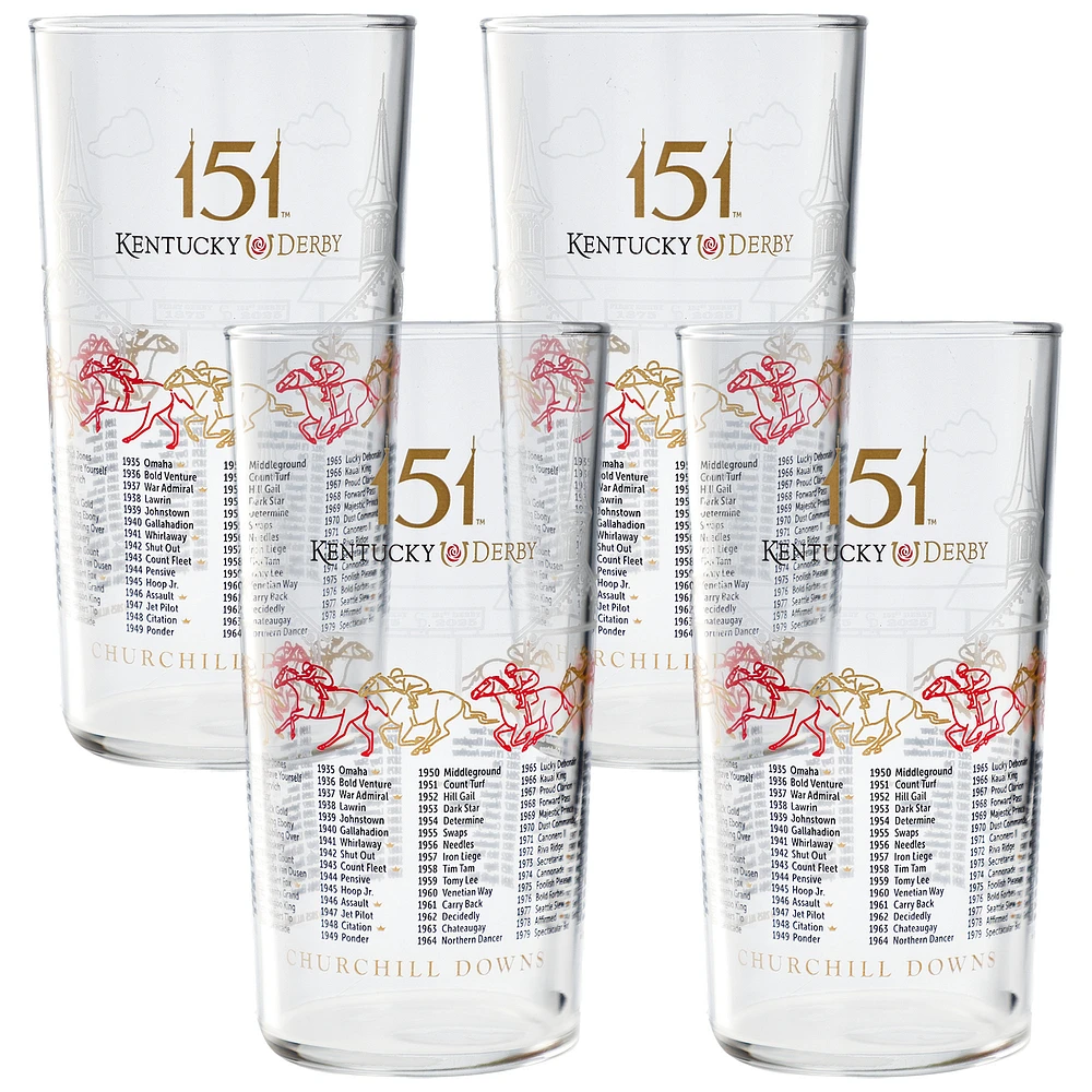 151st Kentucky Derby 4-Pack Mint Julep Glass Set