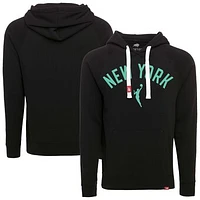 Unisex Sportiqe  Heather Black New York Liberty Olsen Tri-Blend Pullover Hoodie