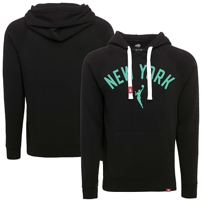 Unisex Sportiqe  Heather Black New York Liberty Olsen Tri-Blend Pullover Hoodie