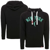 Unisex Sportiqe  Heather Black New York Liberty Olsen Tri-Blend Pullover Hoodie