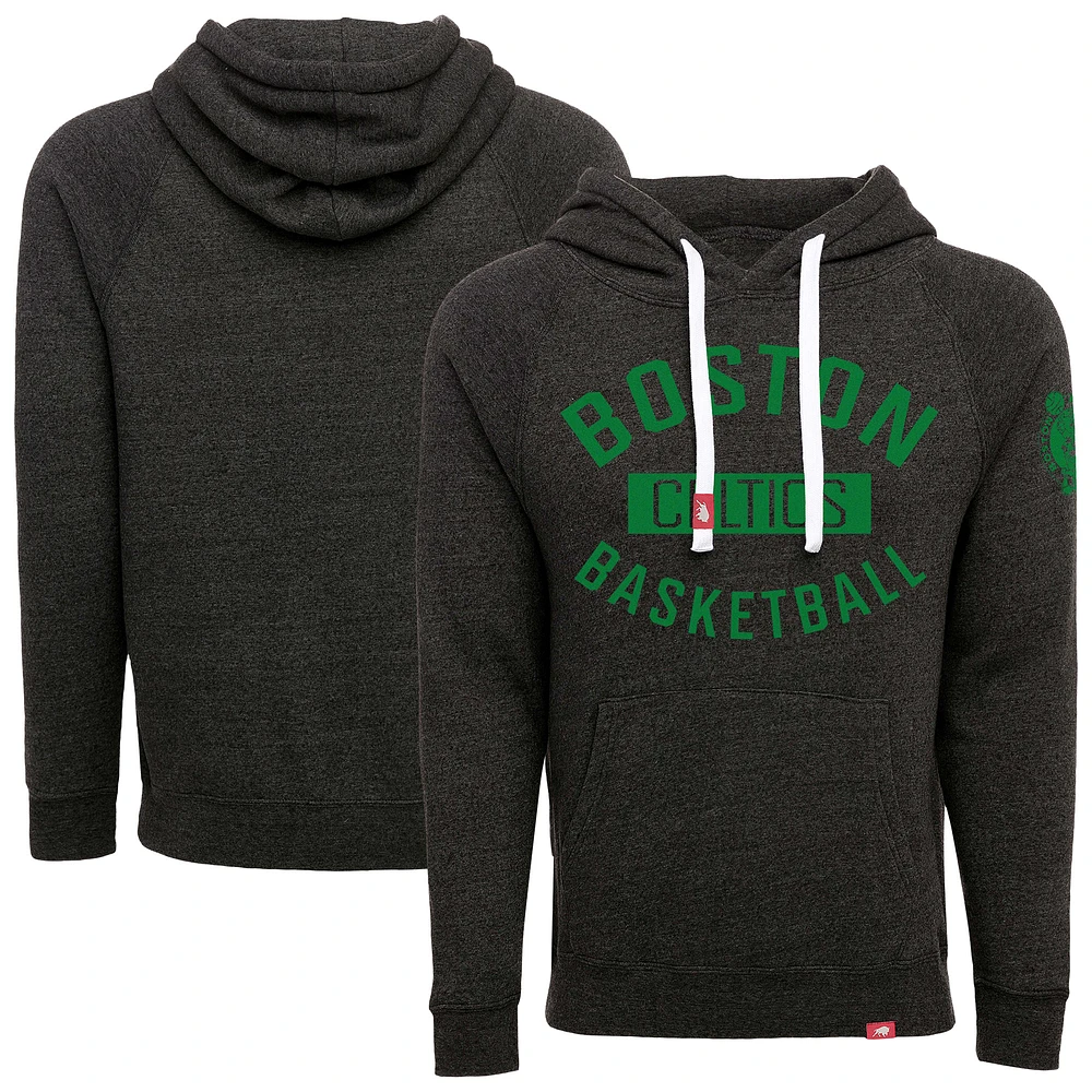 Unisex Sportiqe Black Boston Celtics Olsen Tri-Blend Pullover Hoodie
