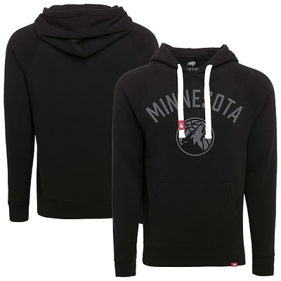 Unisex Sportiqe  Black Minnesota Timberwolves Olsen Tri-Blend Pullover Hoodie