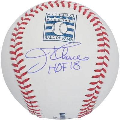 Jim Thome Cleveland Indians Autographed Hall of Fame Logo Baseball with "HOF 18" Inscription