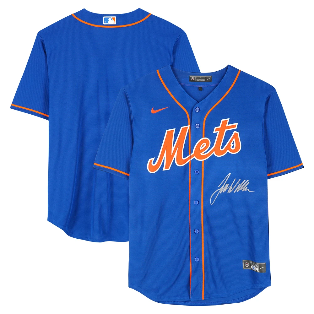 Jett Williams New York Mets Autographed Royal Nike Replica Jersey