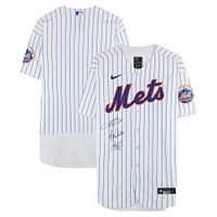 Juan Soto, Pete Alonso & Francisco Lindor New York Mets Autographed White Nike Authentic Jersey - Signed on Front