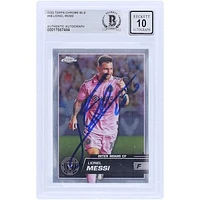 Lionel Messi Inter Miami CF Autographed 2023 Topps Chrome MLS #58 BAS Authenticated 10 Card