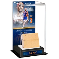 Josh Hart New York Knicks Sublimated Tall Display Case with Piece of Madison Square Garden Game-Used Court from 2014-2023 and Image
