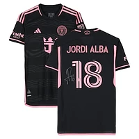 Jordi Alba Inter Miami CF Autographed Match-Used #18 Black adidas Jersey vs. Columbus Crew on October 2, 2024 - Size M