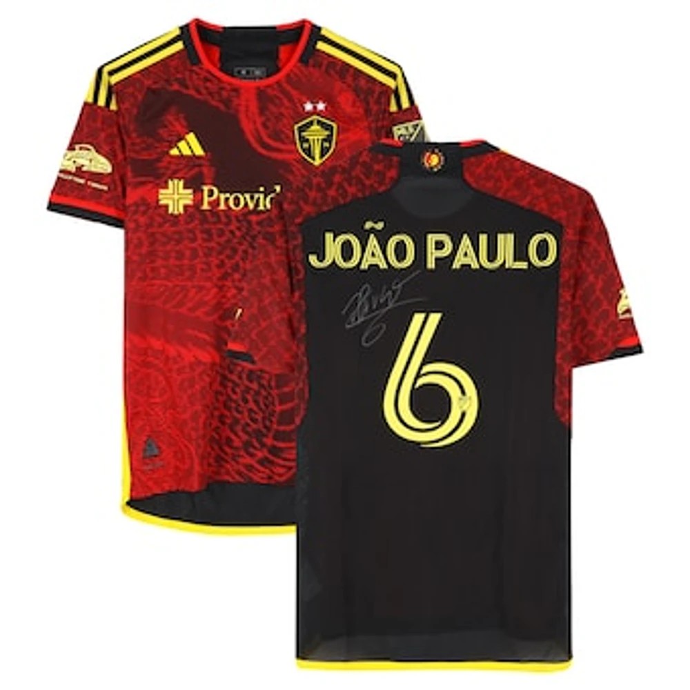 Joao Paulo Seattle Sounders FC Autographed Match-Used #6 Red adidas Jersey from the 2024 MLS Season - Size M