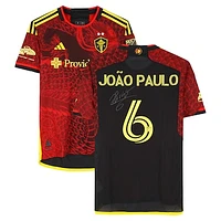 Joao Paulo Seattle Sounders FC Autographed Match-Used #6 Red adidas Jersey from the 2024 MLS Season - Size M