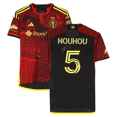 Nouhou Tolo Seattle Sounders FC Autographed Match-Used #5 Red adidas Jersey from the 2024 MLS Season - Size M