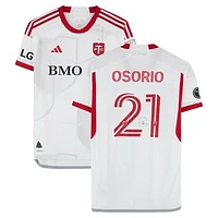Jonathan Osorio Toronto FC Autographed Match-Used #21 White adidas Jersey from the 2024 MLS Season - Size M