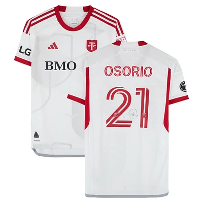 Jonathan Osorio Toronto FC Autographed Match-Used #21 White adidas Jersey from the 2024 MLS Season - Size M