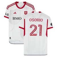 Jonathan Osorio Toronto FC Autographed Match-Used #21 White adidas Jersey from the 2024 MLS Season - Size M