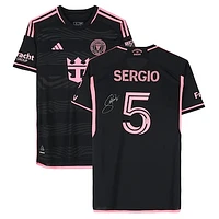 Sergio Busquets Inter Miami CF Autographed Match-Used #5 Black adidas Jersey vs. Columbus Crew on October 2, 2024 - Size L