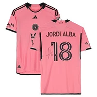 Jordi Alba Inter Miami CF Autographed Match-Used #18 Pink adidas Jersey vs. New England Revolution on October 19, 2024 - Size M