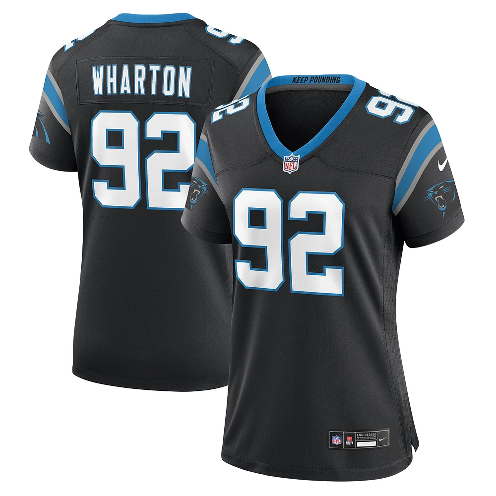 Women's Nike Tershawn Wharton Black Carolina Panthers Team Game Jersey