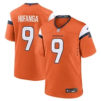 Men's Nike Talanoa Hufanga  Orange Denver Broncos Team Game Jersey