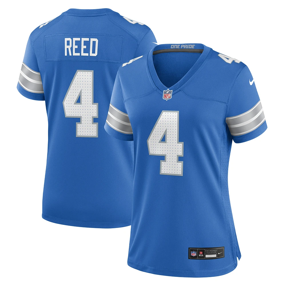 Women's Nike D.J. Reed Blue Detroit Lions Team Game Jersey
