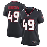 Women's Nike Tucker Addington  Navy Houston Texans Team Game Jersey