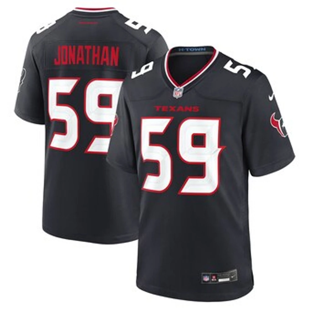 Men's Nike Kingsley Jonathan  Navy Houston Texans Team Game Jersey