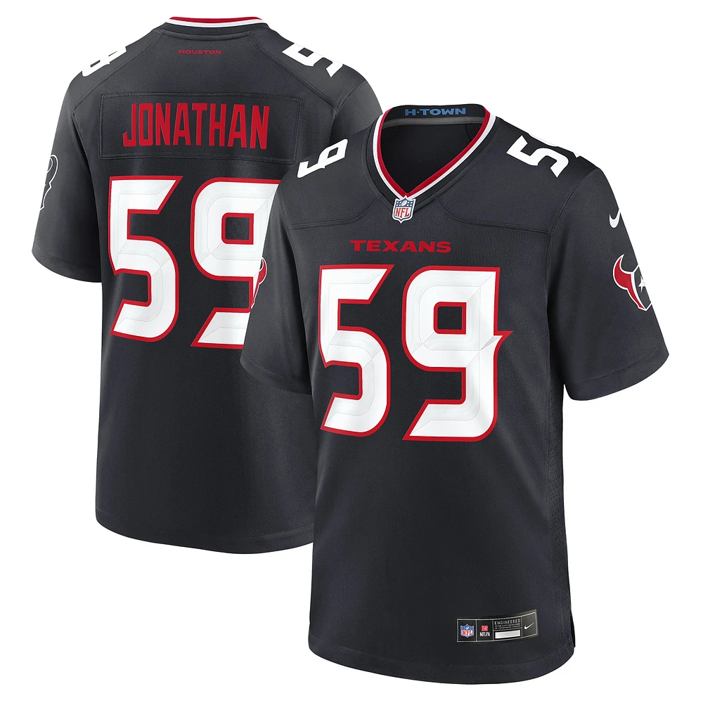 Men's Nike Kingsley Jonathan Navy Houston Texans Team Game Jersey