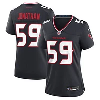 Women's Nike Kingsley Jonathan  Navy Houston Texans Team Game Jersey