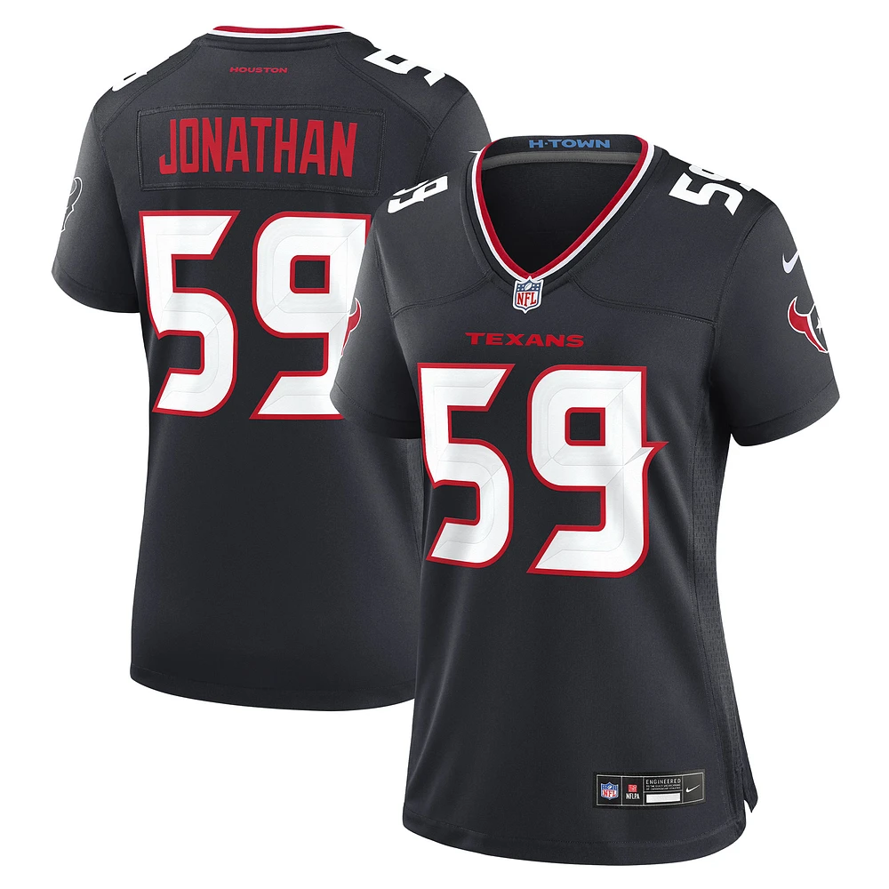 Women's Nike Kingsley Jonathan Navy Houston Texans Team Game Jersey