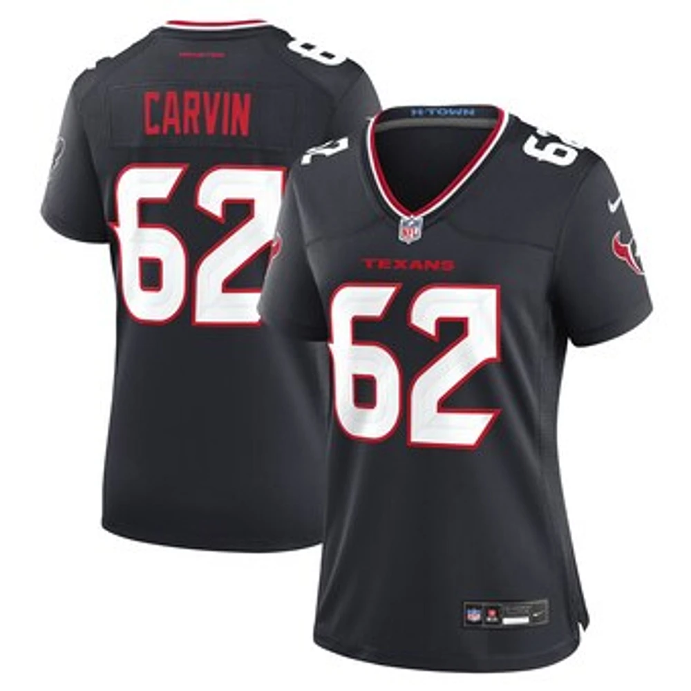 Women's Nike Jerome Carvin  Navy Houston Texans Team Game Jersey