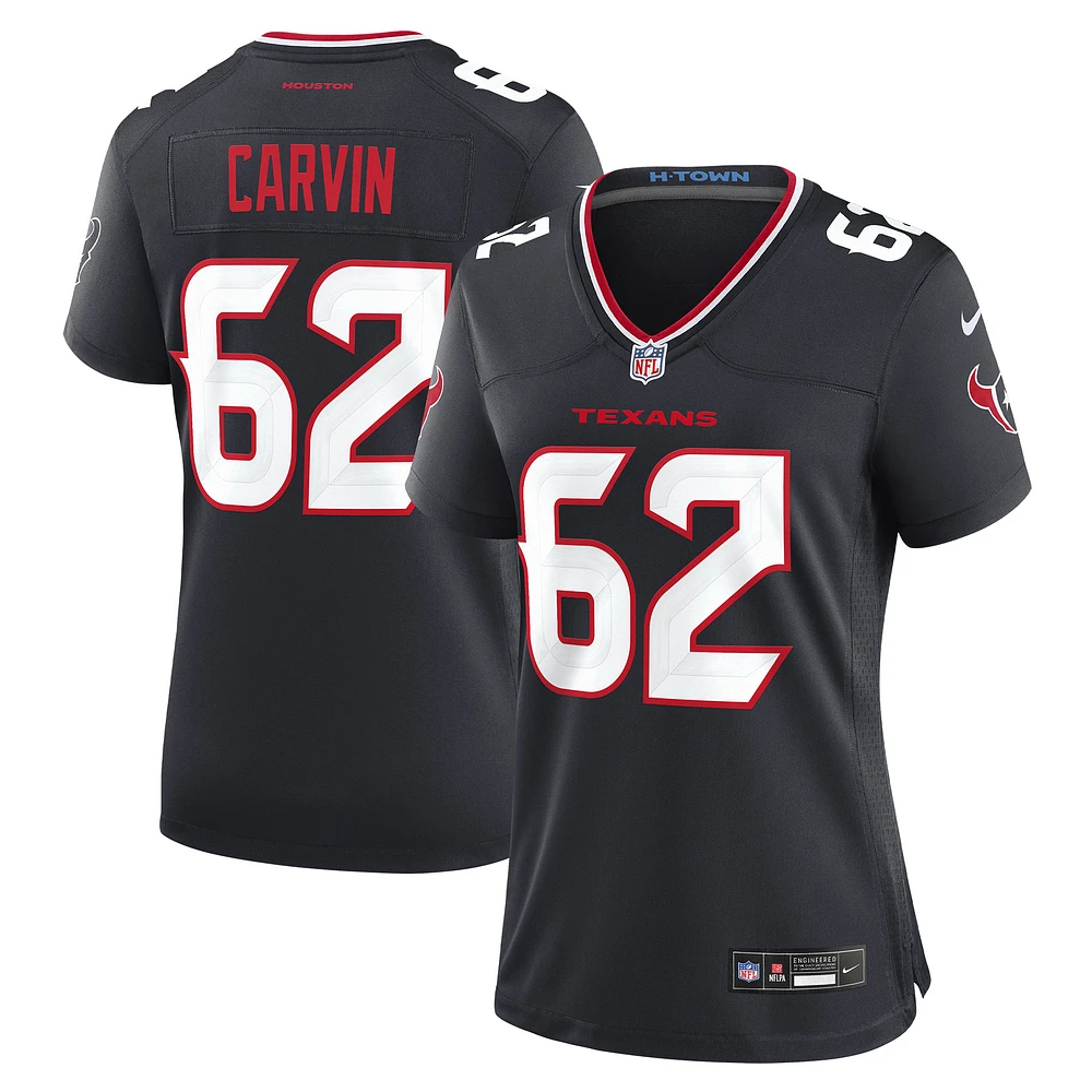 Women's Nike Jerome Carvin Navy Houston Texans Team Game Jersey