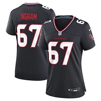 Women's Nike Ed Ingram  Navy Houston Texans Team Game Jersey