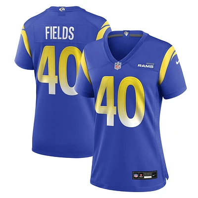 Women's Nike Tony Fields  Royal Los Angeles Rams Team Game Jersey