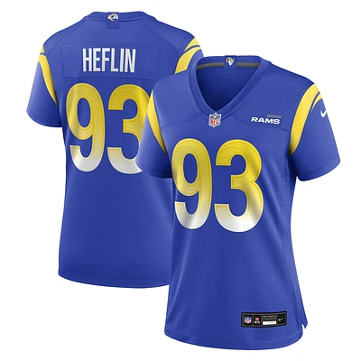 Women's Nike Jack Heflin  Royal Los Angeles Rams Team Game Jersey