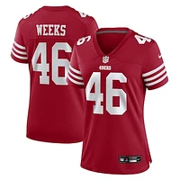 Women's Nike Jon Weeks  Scarlet San Francisco 49ers Team Game Jersey
