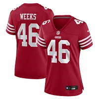 Women's Nike Jon Weeks  Scarlet San Francisco 49ers Team Game Jersey