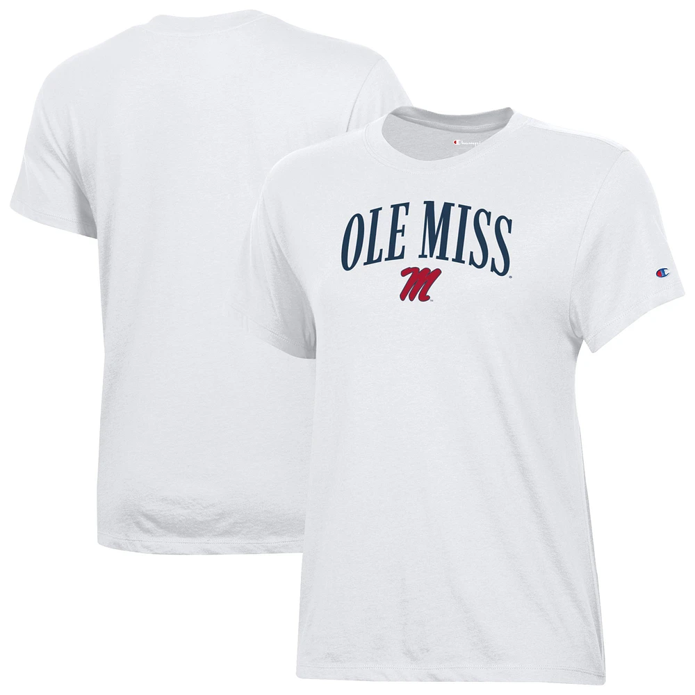 Women's Champion White Ole Miss Rebels Core T-Shirt