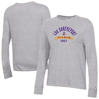 Women's Champion Gray LSU Shreveport Pilots Core Long Sleeve T-Shirt